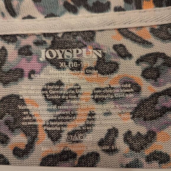 NWT JOYSPUN Vivid Animal Print Button Down Vneck Top with Front Pockets - XL - Picture 3 of 4